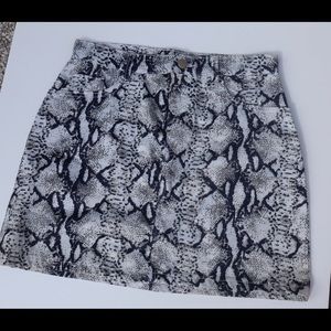 Snake Print Skirt